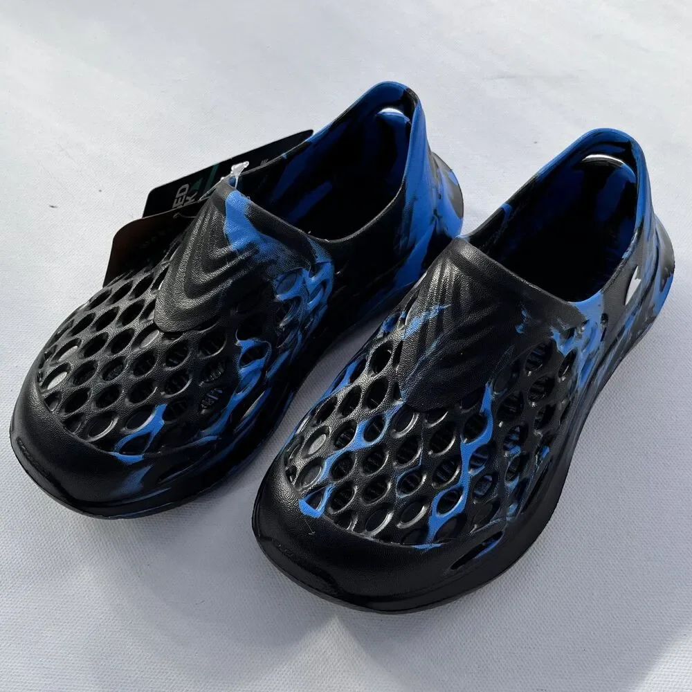 Rugged Shark Blue Black Slip-On Water Sneaker Big Boys‎ Size 1 Vacation Travel